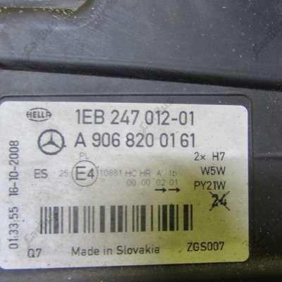 Фара передня ліва Mercedes-Benz Sprinter W 906 (2006-2014) дорестайл