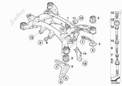 Балка підвіски задня (підрамник) BMW X5 E70 (2010-2013) рестайл