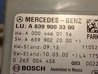 Блок управления парктрониками Mercedes-Benz Vito W 639 (2010-2014) рестайл