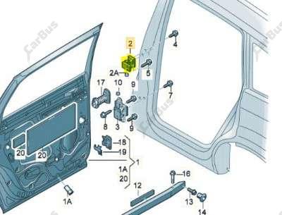 Петля двері задньої правої Volkswagen Touareg (2003-2006) дорестайл