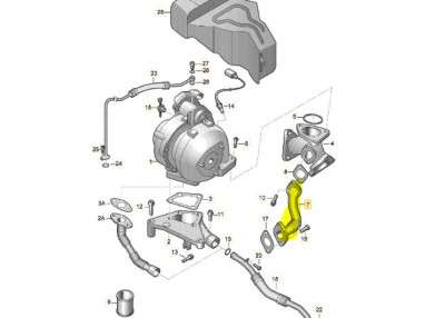Трубка отработанных газов EGR Volkswagen Touareg (2007-2010) рестайл