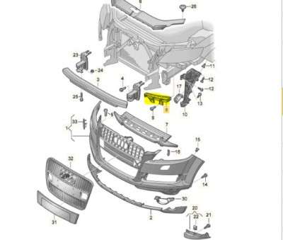 Кронштейн (крепление) переднего бампера левый Audi Q7 (2006-2009)