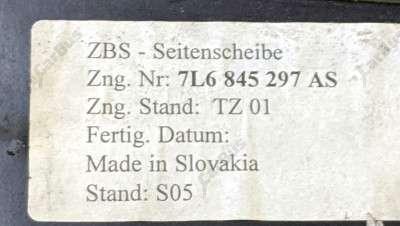Скло кузовне заднє ліве Volkswagen Touareg (2003-2006) дорестайл