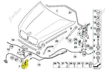 Замок капота BMW X5 E70 (2010-2013) рестайл