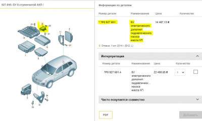 Блок управление доп. насосом масла КПП Volkswagen Touareg NF (2010-2014)