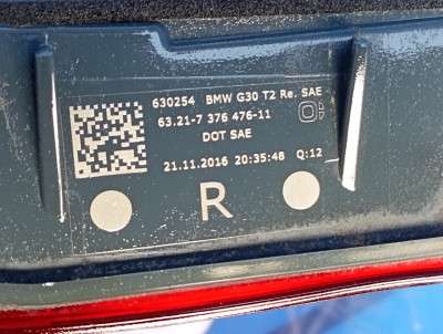 Фонарь крышки багажника правый BMW 5 G30 (2016-2023) - 4