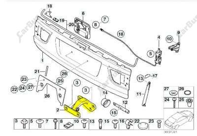 Петля крышки (двери) багажника BMW X5 E53 (2003-2006) рестайл