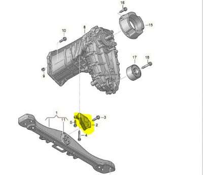 Кронштейн раздаточной коробки Volkswagen Touareg NF (2010-2014) - 2