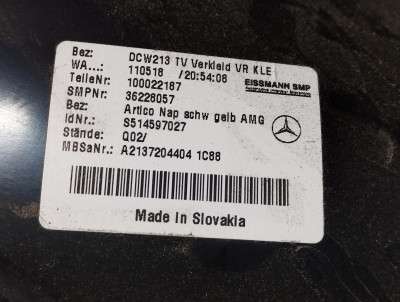 Обшивка (карта) дверей передньої правої Mercedes-Benz E63 S