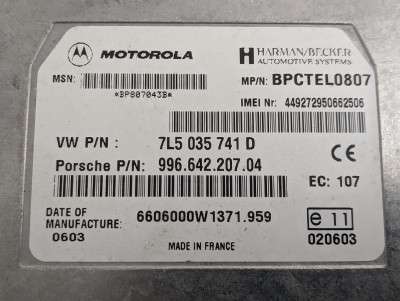 Блок управления телефоном (Bluethooth) Volkswagen Touareg (2003-2006) дорестайл