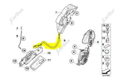 Трос двері BMW X5 E70 (2010-2013) рестайл