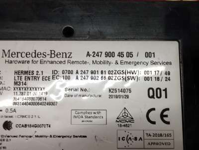 Блок дистанційного керування LTE ECE Mercedes-Benz Sprinter W907 (2014-2024)