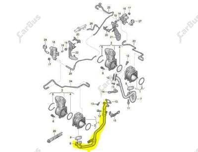 Трубка отработанных газов EGR Volkswagen Touareg (2003-2006) дорестайл