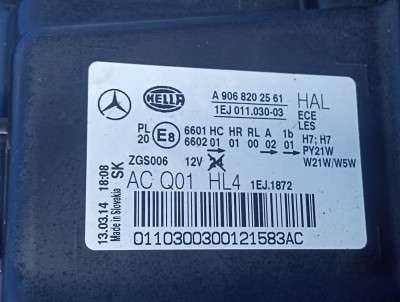 Фара передня ліва Mercedes-Benz Sprinter W 906 (2014-2018) рестайл