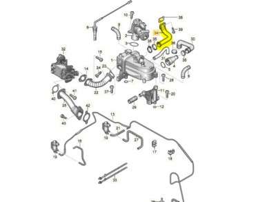 Трубка отработанных газов EGR Volkswagen Touareg (2007-2010) рестайл