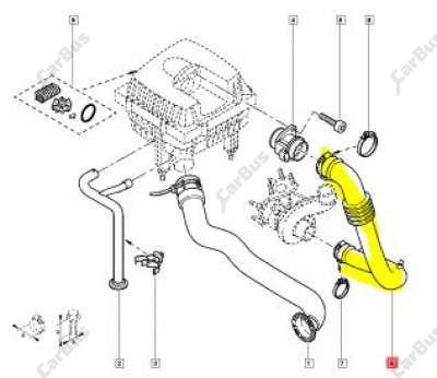 Патрубок повітряного фільтра Renault Trafic II, Opel Vivaro II, Nissan Primastar II (2006-2014) рестайл