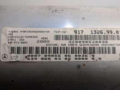 Подушка безопасности пассажирская (в торпедо) Mercedes-Benz Vito W 639 (2003-2010) дорестайл