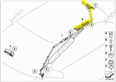 Подушка безопасности боковая (шторка) BMW X5 E53 (2003-2006) рестайл