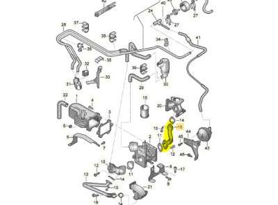 Трубка отработанных газов EGR Volkswagen Touareg (2007-2010) рестайл